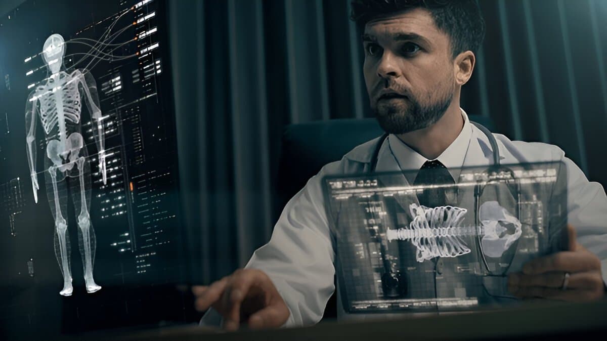 Modern radiology department with AI imaging systems